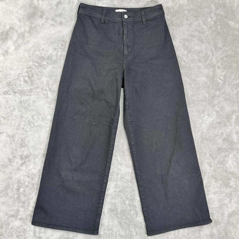 Universal Thread High-Rise Sailor Wide Leg Jeans Size 10 Black Baggy Y2K Inspire